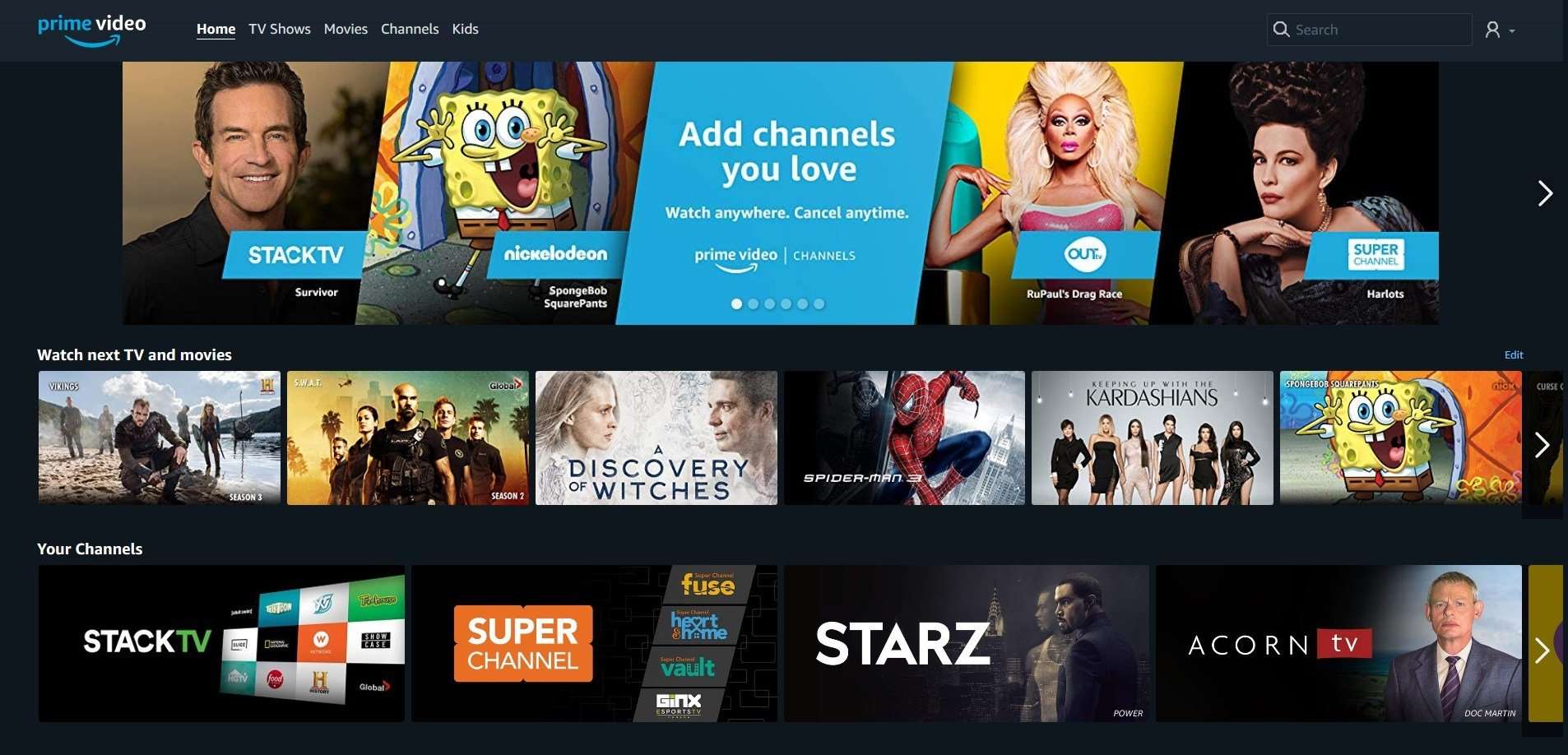 Amazon adding live Prime Video TV channels in Canada