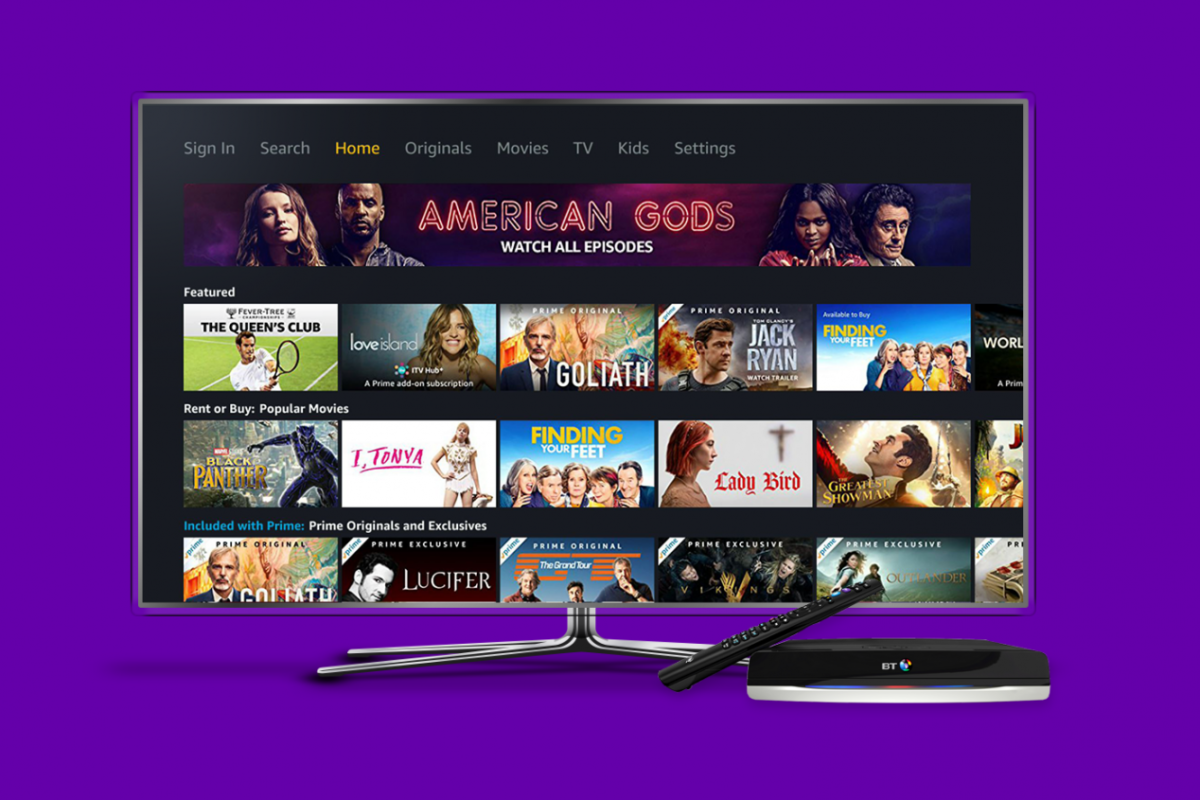 Amazon Prime Video Now Available on BT TV Set Top Boxes