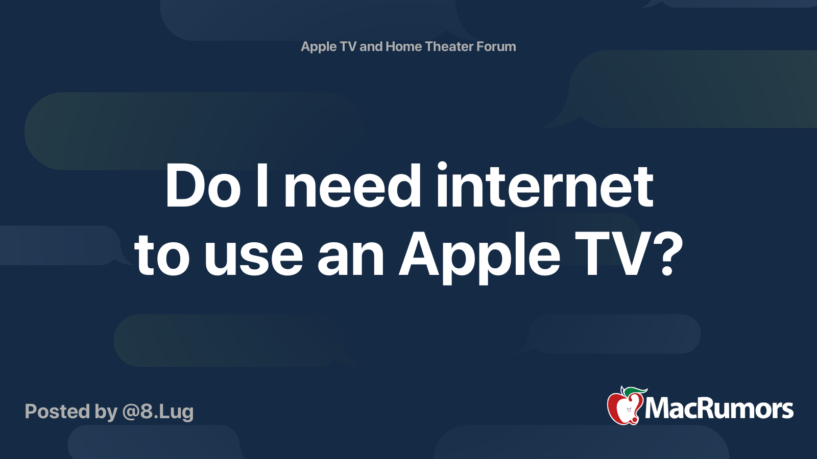 Do I need internet to use an Apple TV?