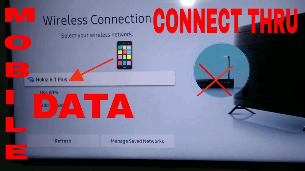 How to Setup Samsung Smart TV to Mobile Data Hotspot ...