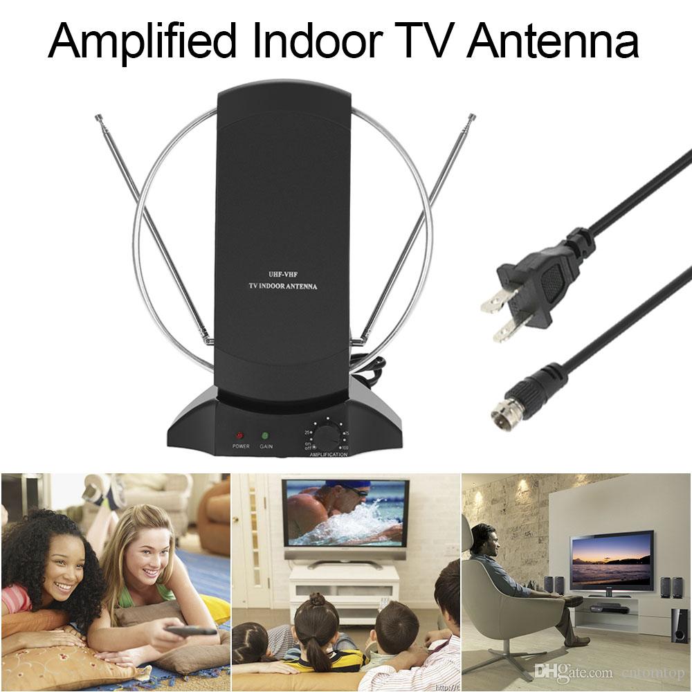 LAN 1014 Amplified HDTV Indoor Digital TV Antenna 50 Mile ...