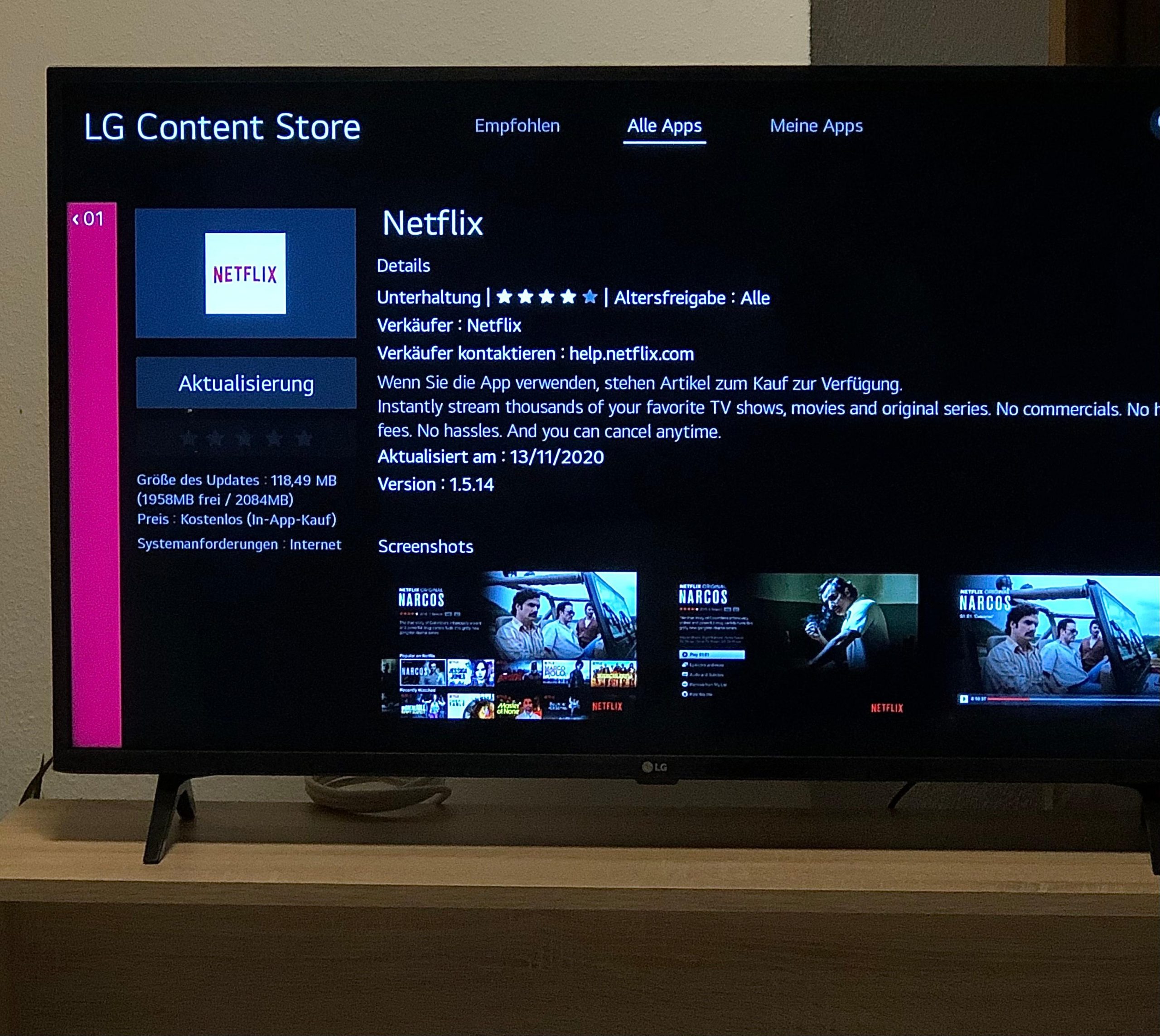 LG TV, Software Update / Netflix? (Fernseher)