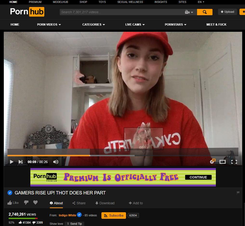 She is doing her part on PornHub (link to the video below ...