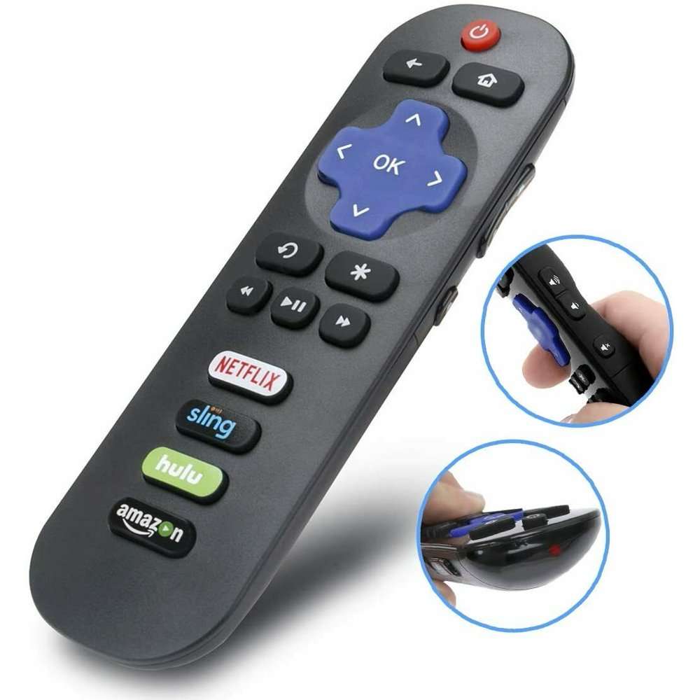 Universal ELEMENT Roku TV Remote Control with Netflix Sling Hulu Amazon ...