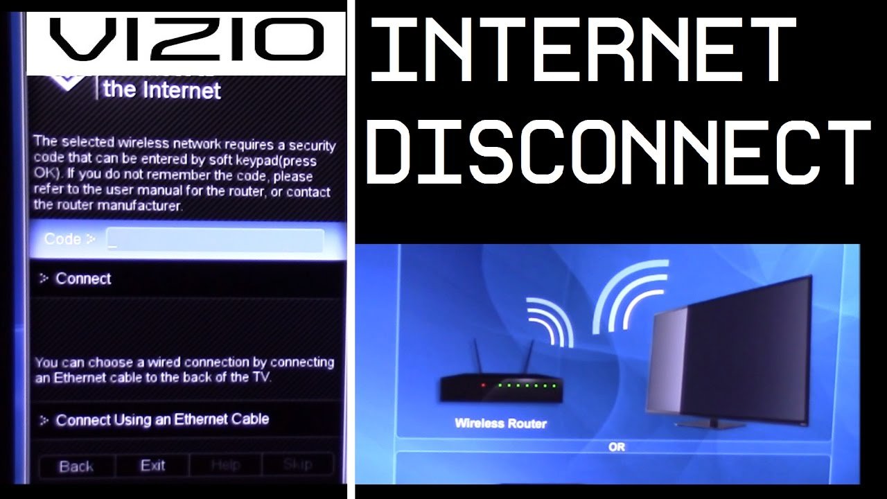 Vizio TV How to disconnect and connect to Internet / WIFI ...